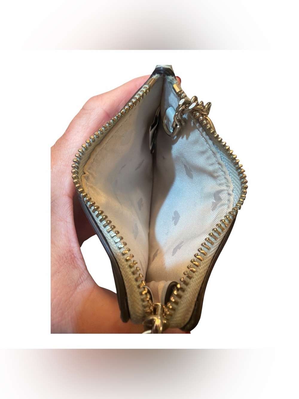 Kate Spade Light Blue Pebbled Leather Wristlet Cardholder - Picture 4 of 5